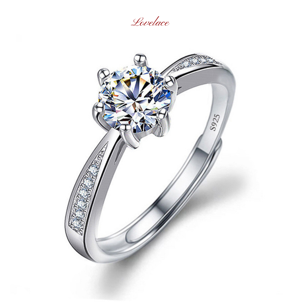 Cross-Set Diamond Ring
