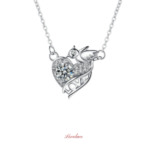 Double Heart Leaf Necklace