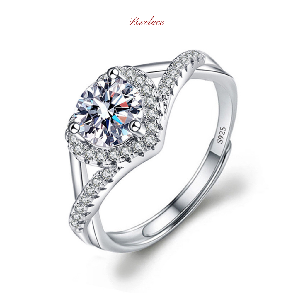 Double Row Sparkle Stone Ring