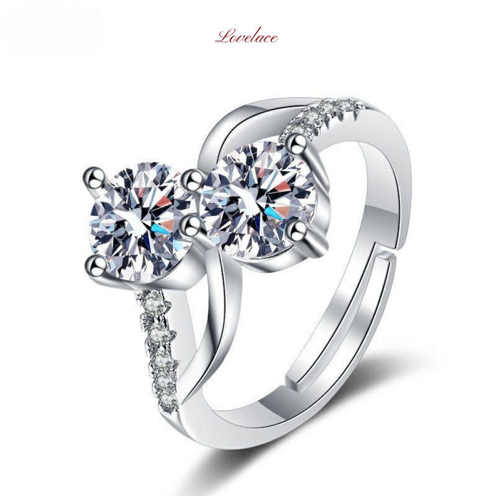 Double Stone Accent Ring