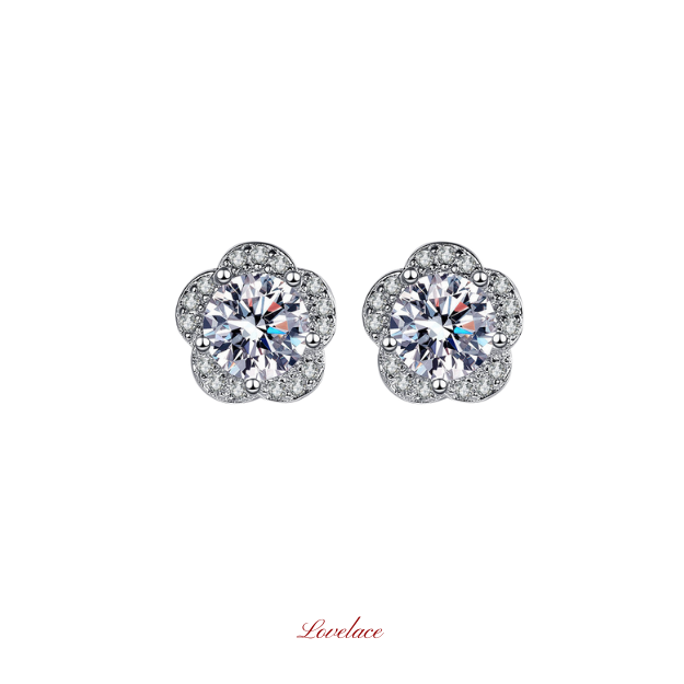 Flower Halo Stud Earrings