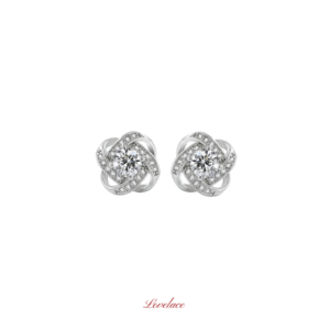 Flower Stud Diamond Earrings