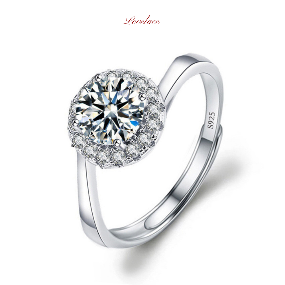 Halo Round Cluster Diamond Ring