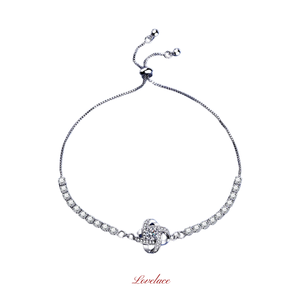 Halo Solitaire Adjustable Bracelet
