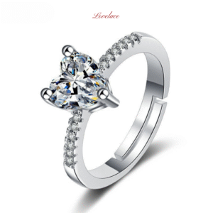 Heart Stone Solitaire Ring