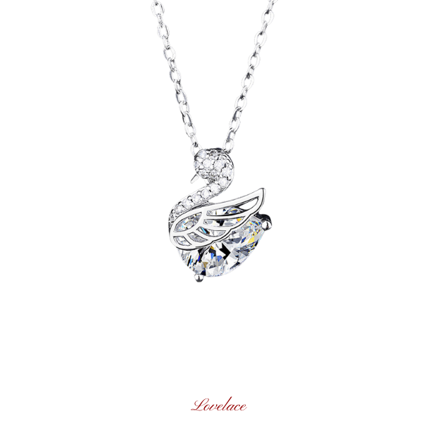 Leaf Accent Heart Necklace