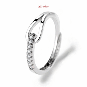 Looped Stone Band Ring