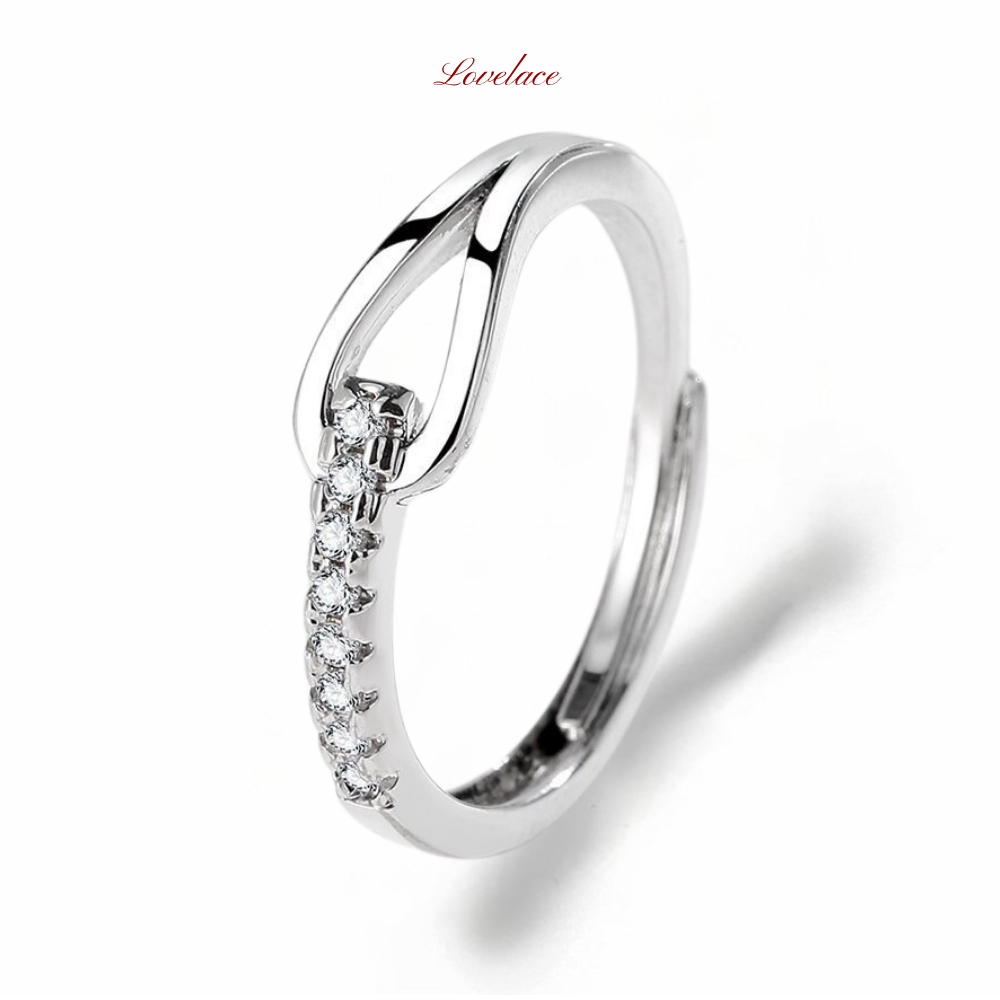 Looped Stone Band Ring