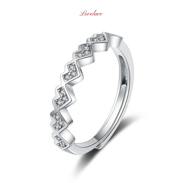 Love Pattern Diamond Ring