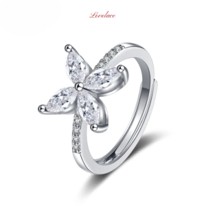 Marquise Petal Accent Stone Ring