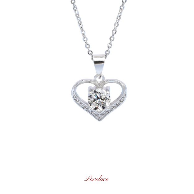 Open Heart Halo Necklace