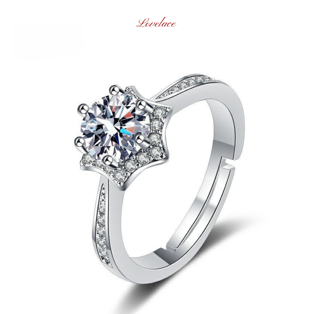 Petal Prong Solitaire Ring