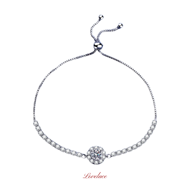 Single Halo Adjustable Bracelet