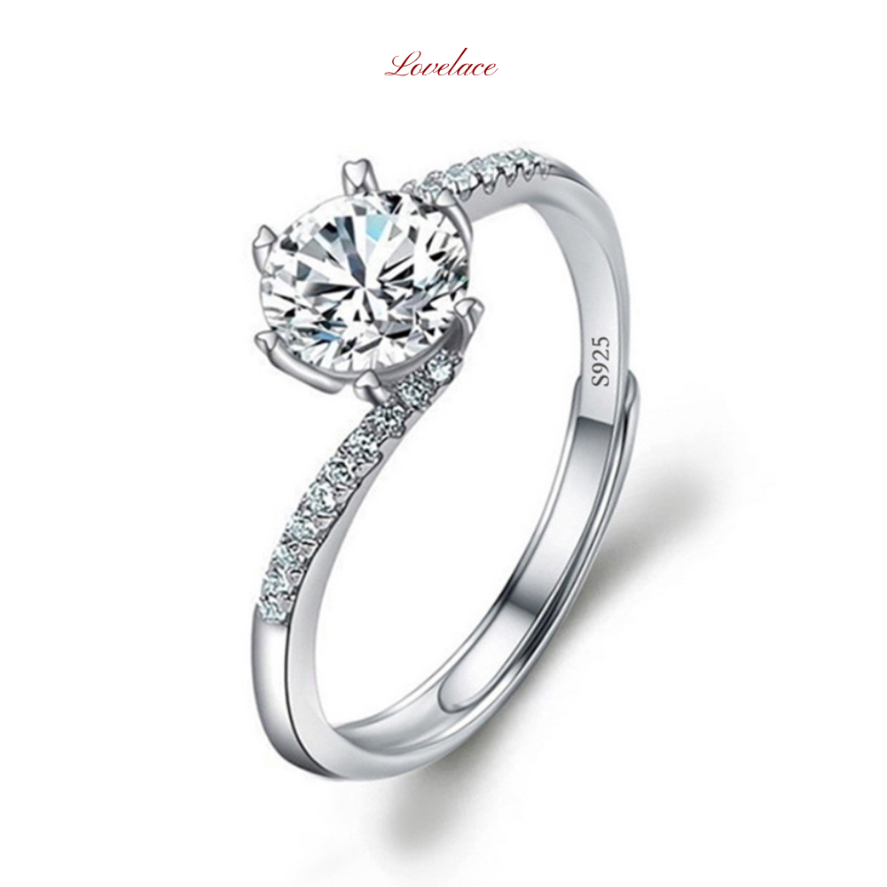 Slim Tapered Sparkle Band Ring