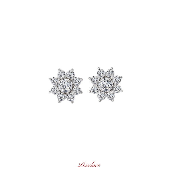 Snowflake Cluster Stud Earrings
