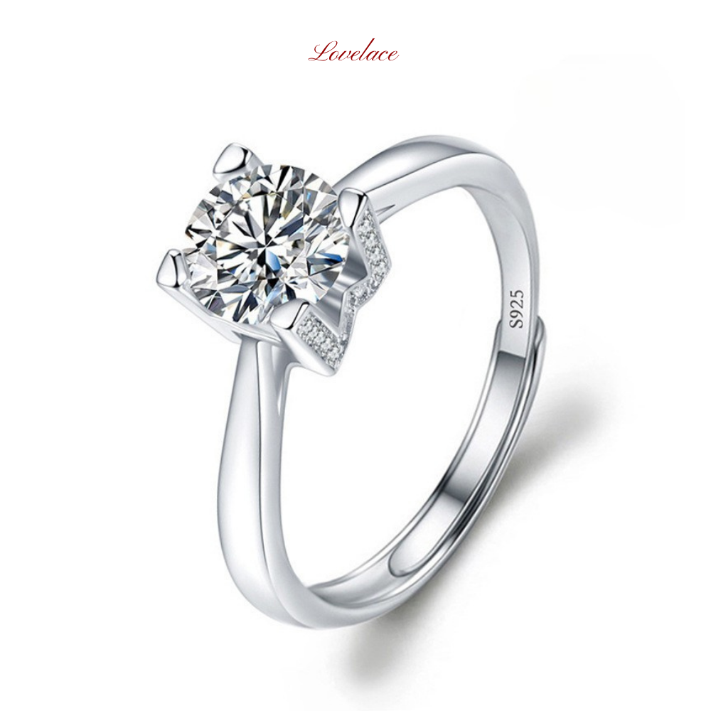 Square Prong Elegant Stone Ring