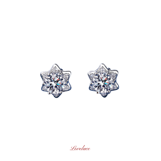 Star Halo Stud Earrings