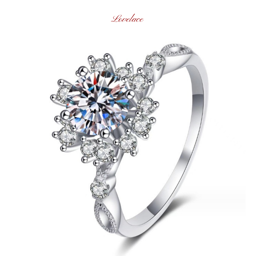 Sunburst Cluster Stone Ring