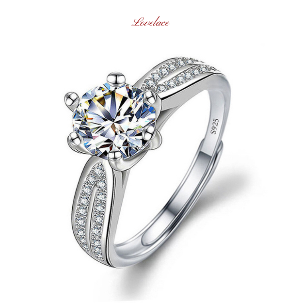 Twist Band Solitaire Ring